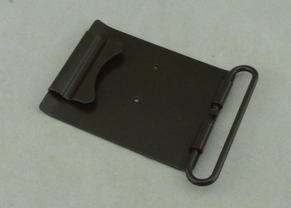 Silkscreen / Offset Printing Custom Made Belt Buckles With Black Nickel Plating