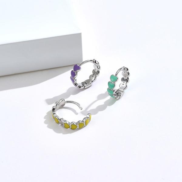 Продетые нитку стержни сердца серег сердца грамма 0.15mm CZ 0,85 стерлинговые серебряные