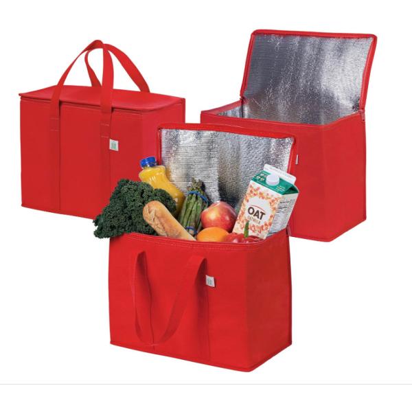 Nonwoven Thermal Insulated Grocery Bag Cooler Personalized Printing for Food Fruit Storage