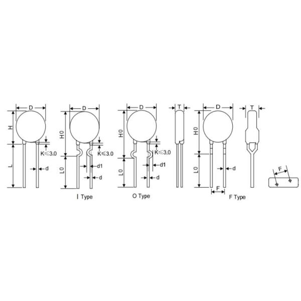 варистор 20D681K 20D241K 20D201K 20D561K 20D751K металлической окиси цинка 20mm
