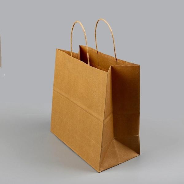 Greaseproof OEM Kraft Fast Food Paper Bags