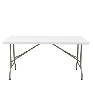 Foldable White Picnic Table Ideal for Outdoor Camping Hiking and Travelling 152*76*74cm