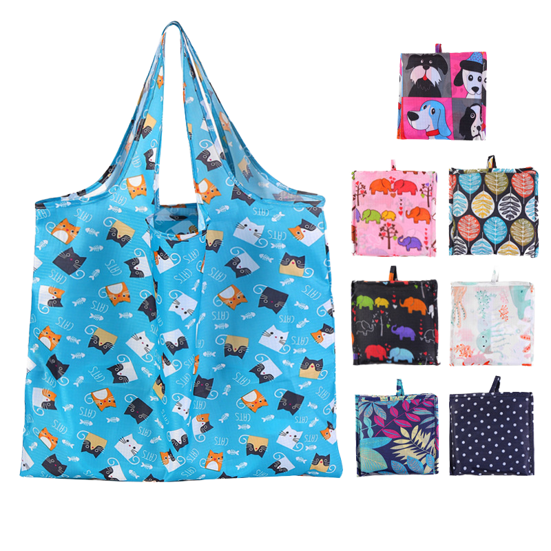 Custom Tote Bag - Foldable Square Reusable Polyester Shopping Bag, Fashion & Portable Design