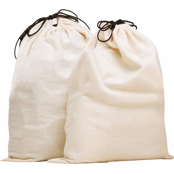 Eco Friendly Canvas Muslin Small Cotton Drawstring Bags Reusable Drawstring Makeup Pouch