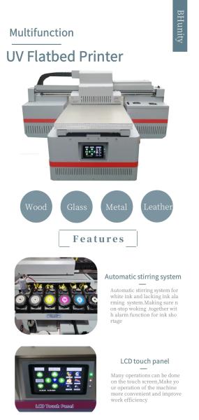 4060 A2 UV Flatbed Printer Digital Inkjet Printer for Wood Metal Glass High Precision UV Curing Printing Machine