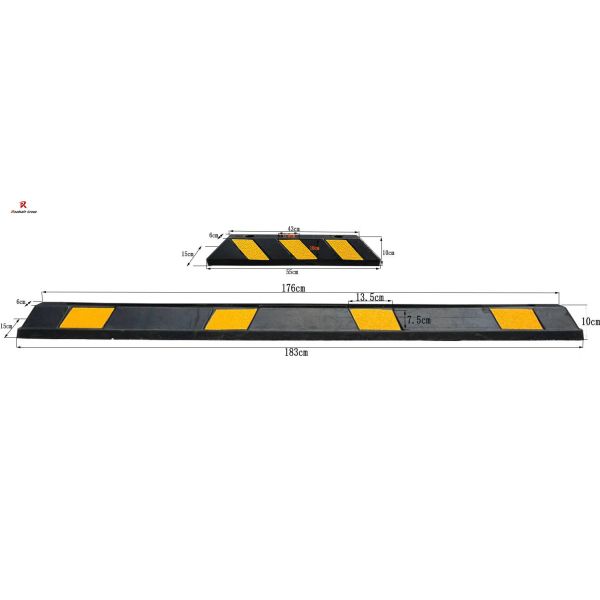 56cm High-Quality Recycled Rubber Wheel Stopper for Parking Safety