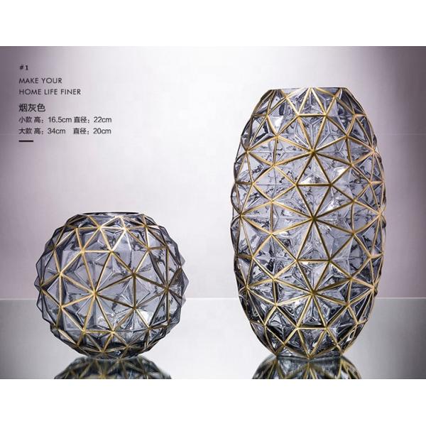 Творческая покрашенная вручную декоративная стеклянная ваза для свадьбы