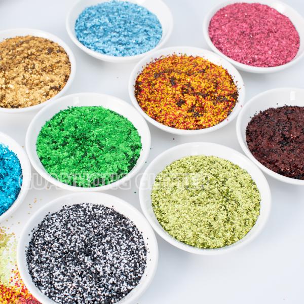 Bulk Holographic Golden Aluminum Glitter Hexagonal Pigment Injection Grade