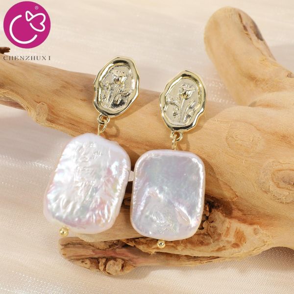 Fashion Jewelry Latest Design Natural Pearl Earrings Pearl Petals Baroque Pearl Earrings