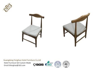 Solid Ash Wood Modern Comfortable Dining Chairs / Nordic Chairs With Fabric Seat