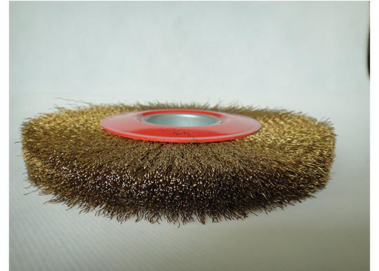 8 inch crimped bench wire wheel brush, 5/8 Arbor,medium face,0.008'' wire,Hawk brand