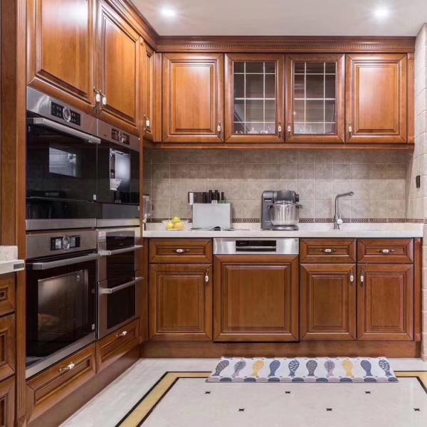 Restaurant MDF Kitchen Cabinets Custom Plywood Classic Kitchen Cabinet Styles