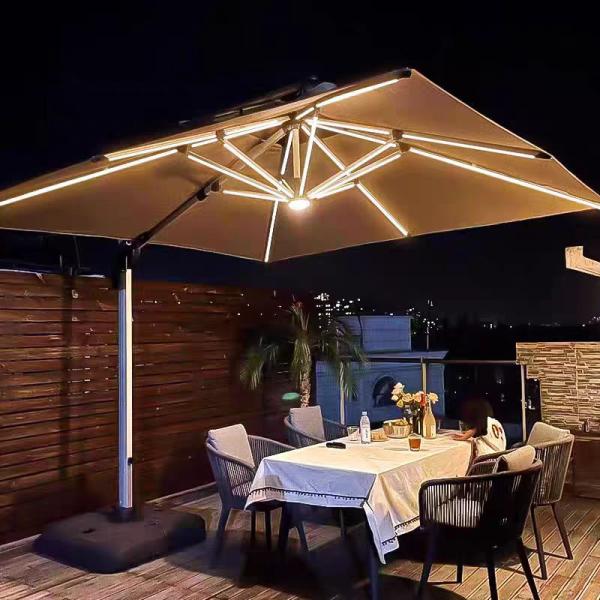 Outdoor Sunshade Parasol Aluminum Garden Cantilever Parasol Patio Big Roma Umbrella for Hospital Relaxation Area