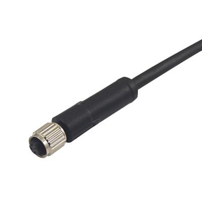 Fêmea plástica circular impermeável do conector Ip68 M5 de Rohs PUR