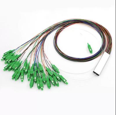 1X16 Single Mode Fiber Splitter 0.9mm Mini Blockless Fiber Optic Splitter Steel Tube