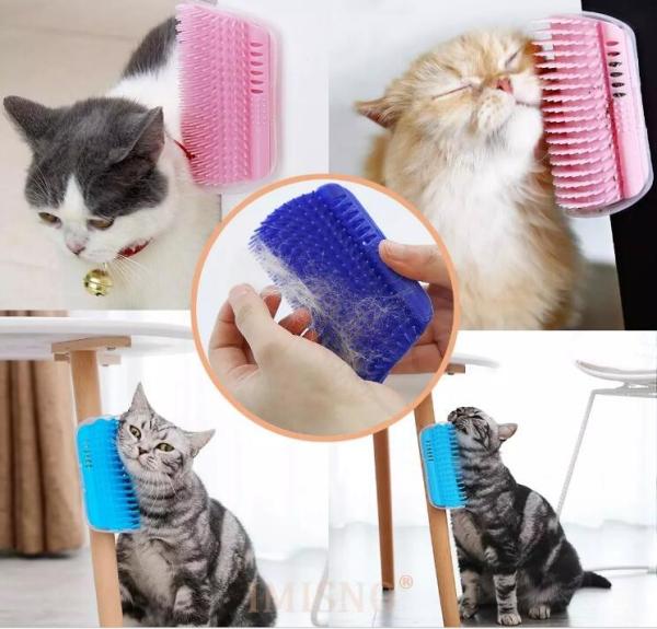 Pet Products Cats Supplies Nailed To Wall Cat Massage Device Self Groomer Pet Toy Cat Grooming Products