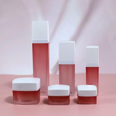100ml Transparent Square Acrylic Bottle Plastic Eye Cream Jar For Packaging Screen Printing