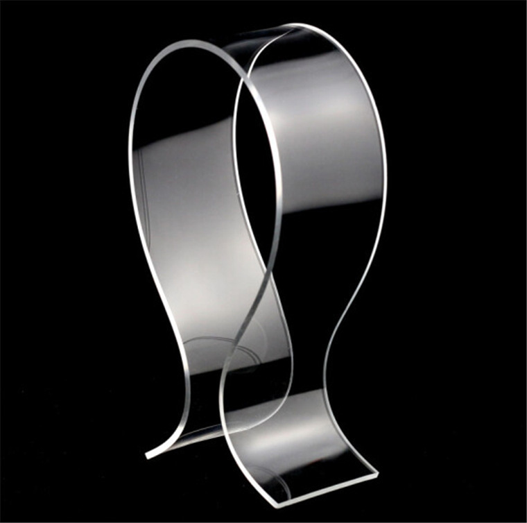 Modern Acrylic Headset Display Stand for Computer Gaming Headsets Rectangle Storage Rack with Injection Technics
