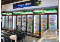 1000L Refrigerador de barras de respaldo con pantalla vertical Refrigerador Estante ajustable para cerveza y bebida fría