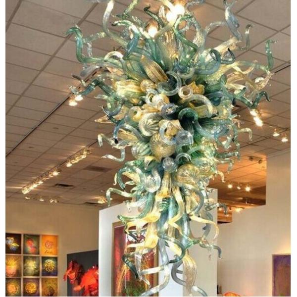 Art Deco Blown stained Glass Chandelier for Project Home Lights (WH-BG-06)