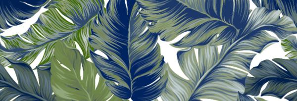 Green Decorative Ceramic Tile Leaves Pattern Precise Edge Cutting Smooth And Bright