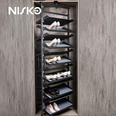 Wardrobe Rotating Vertical Cabinet Shoes Rack Basket