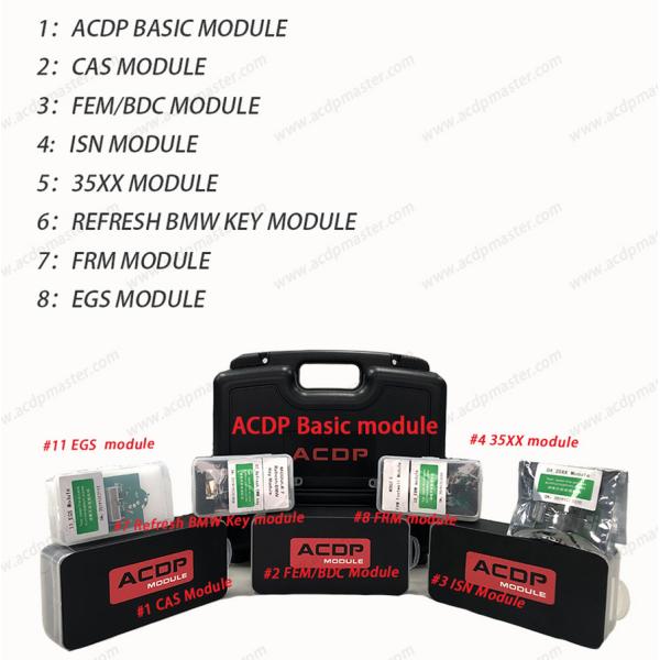 Yanhua ACDP-2 BMW Full Package with Module 1/2/3/4/7/8/11 + License for BMW Key Programming Cluster Correction Get Free B48/ N20/ N55/ B38 Bench Board