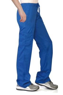 Enfermeira lisa Medical Scrubs do bolso de remendo de 200 calças unisex dos bolsos da inserção da G/M