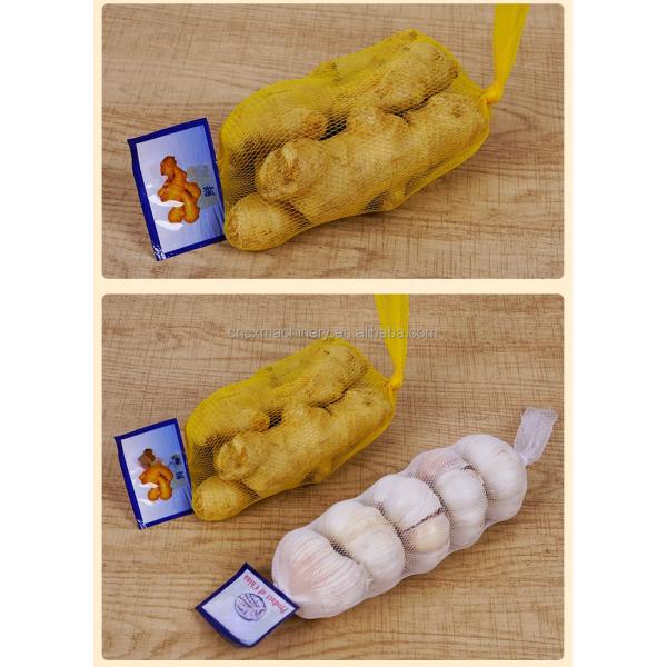 Customizable Supermarket Packaging Plastic Net Bag for Ginger Garlic Vegetable and Fruit