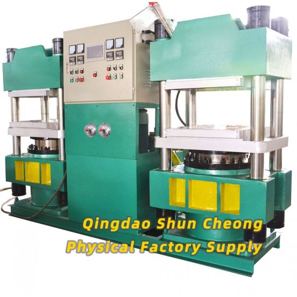 Column Type Double Rubber Vulcanizing Press | PLC Hydraulic Press
