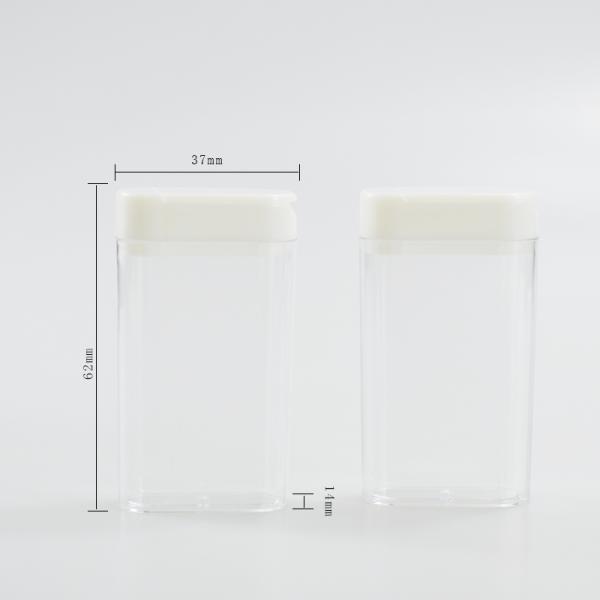 15cc Flat Flip Top Cap Pill Bottle for PS Transparent Candy Container in Any Color
