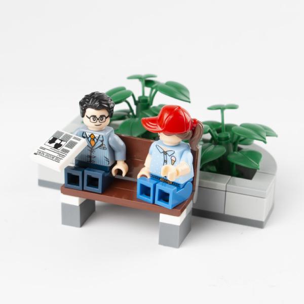City accessory compatible with legoingly green bush grass tree plants bricks flower garden building block