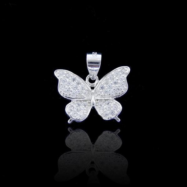 Girls Silver And Zirconia Wings Lovely Angel Pendants Jewelry For Engagement