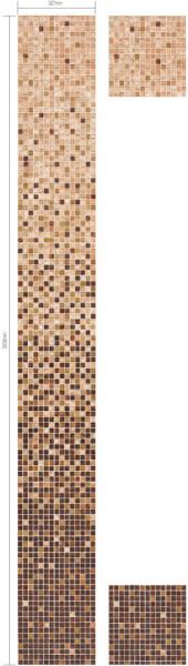 Brown gold line series variation bathroom decoration mosaic gradation pattern