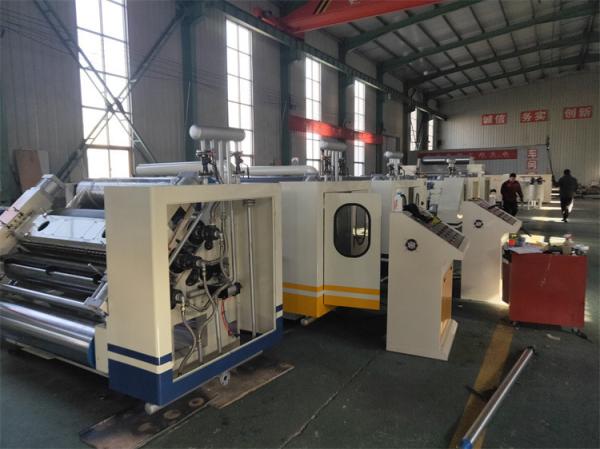 Máquina de cartão ondulado de facetas únicas de plástico para linha de produção de material de embalagem