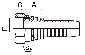 22211 Nipple BSP Hydraulic Fittings Stainless Steel Bsp Female Flat Seat