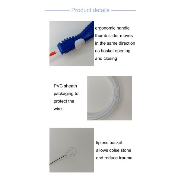 High Elastic Nitinol Retrieval Basket with Shape Memory Technology for Minimally Invasive Endoscopic Procedures