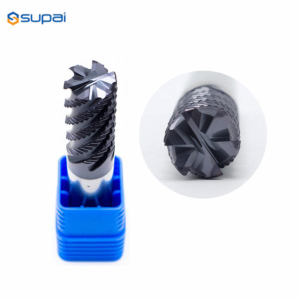 6 Flute HRC58 Solid Carbide Finishing Roughing Milling Cutter For Metal