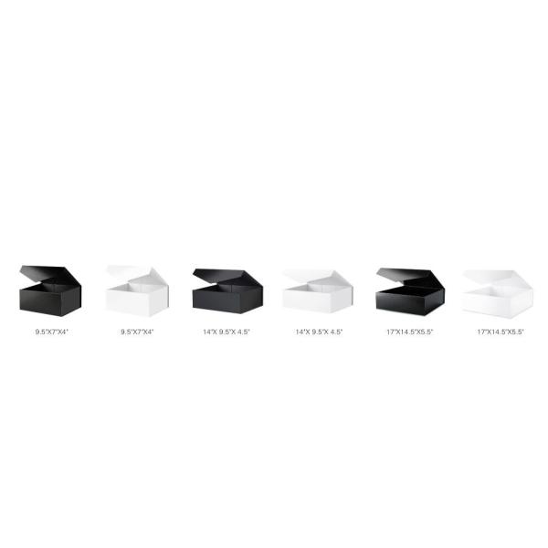 Matte Black Glossy black Magnetic Lid Gifts, Crafting, Cupcake, Candy, Bridesmaid Proposal Boxes Easy Assemble Boxes