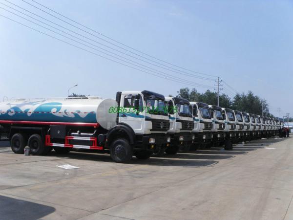 Beiben AWD off road Steel  Water Tanker Truck 6x6 With Water  Pump Bowser  For Transport Clean Drinking Water 16-18cbm
