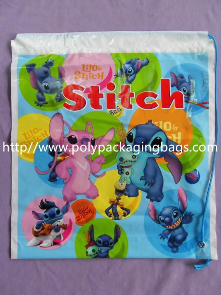 O presente plástico pequeno elegante ensaca sacos de plástico customizáveis da trouxa do cordão