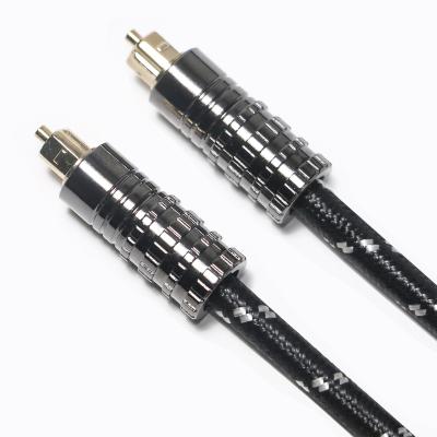 Cabo de áudio óptico digital Toslink OD5.0 Corda de malha revestida com revestimento texturizado preto para amplificador Soundbar 1,5M 3M 5M