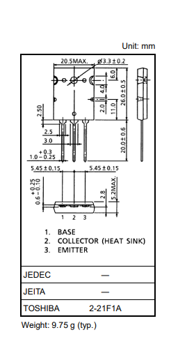 2SC5200-O ((Q) Биполярный (BJT) транзистор NPN 230 V 15 A 30MHz 150 W через отверстие TO-3P ((L)