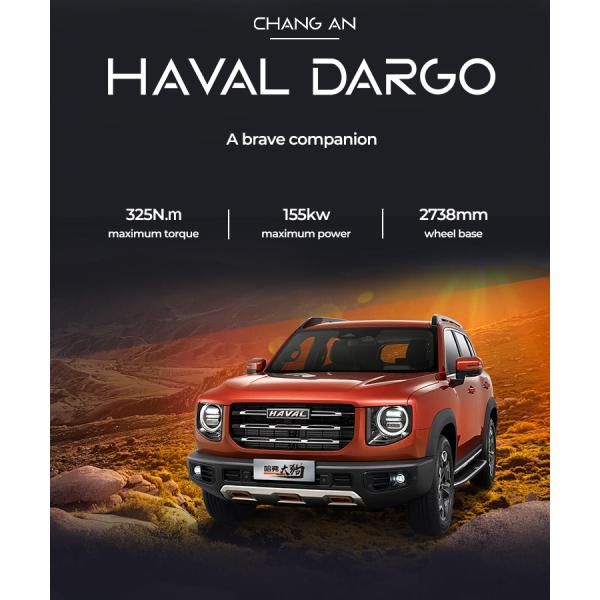 Panoramic Sunroof 195km/H Haval Dargo 2022 SUV 4x4 2.0T 5 Seats 5 Doors