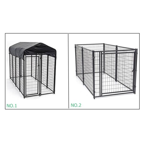 Low Carbon Steel Wire Chain Link Dog Kennel / Outdoor Dog Enclosures
