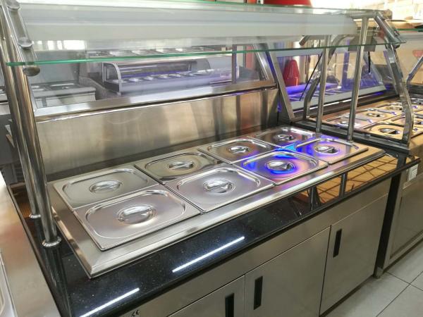 Marble Stainless Steel Catering Equipment Hot Food Unit Standing Bain Marie 1600*900*800+560mm