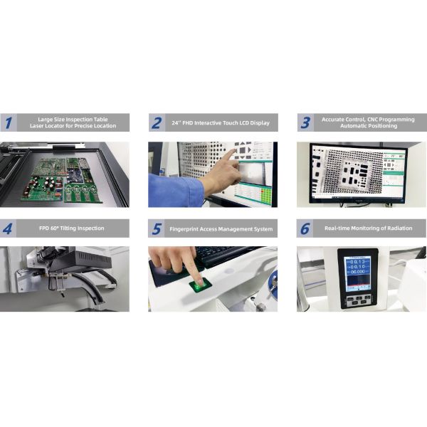 EMS SMT PCB Electronics X Ray Machine BGA QFN LED Soldering Void NDT Inspection Equipment