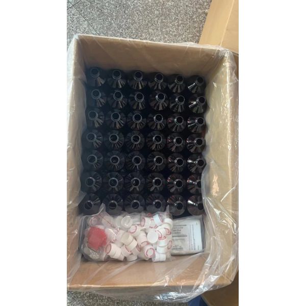 PET Empty Amber Plastic Bottles 16oz 500ml 473ml Industrial Beverage Cough Syrup Bottles with CRC Cap Medi Plastic