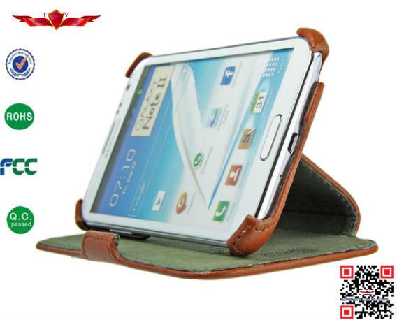 100% Quality Guaranteed PU Leather Cover Cases For Samsung Galaxy Note 2 N7100 UltimateFit