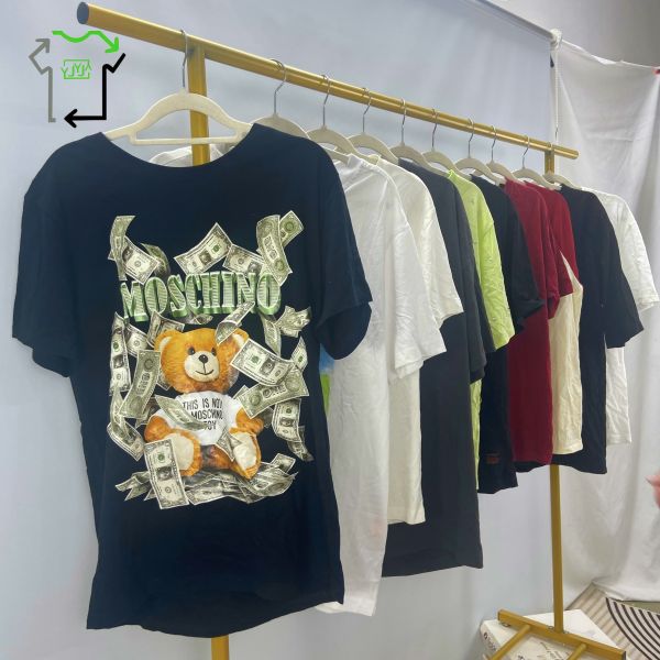 95% Clean Used Short Sleeve Women Men 2nd Hand Casual T Shirt A Grade